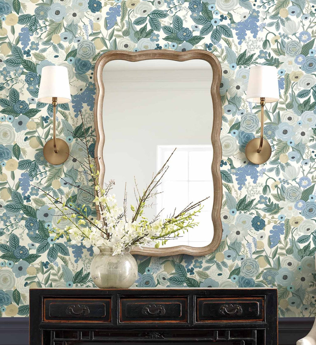 Cloverpaperco™ - Garden Party Wallpaper - Indigo Multi