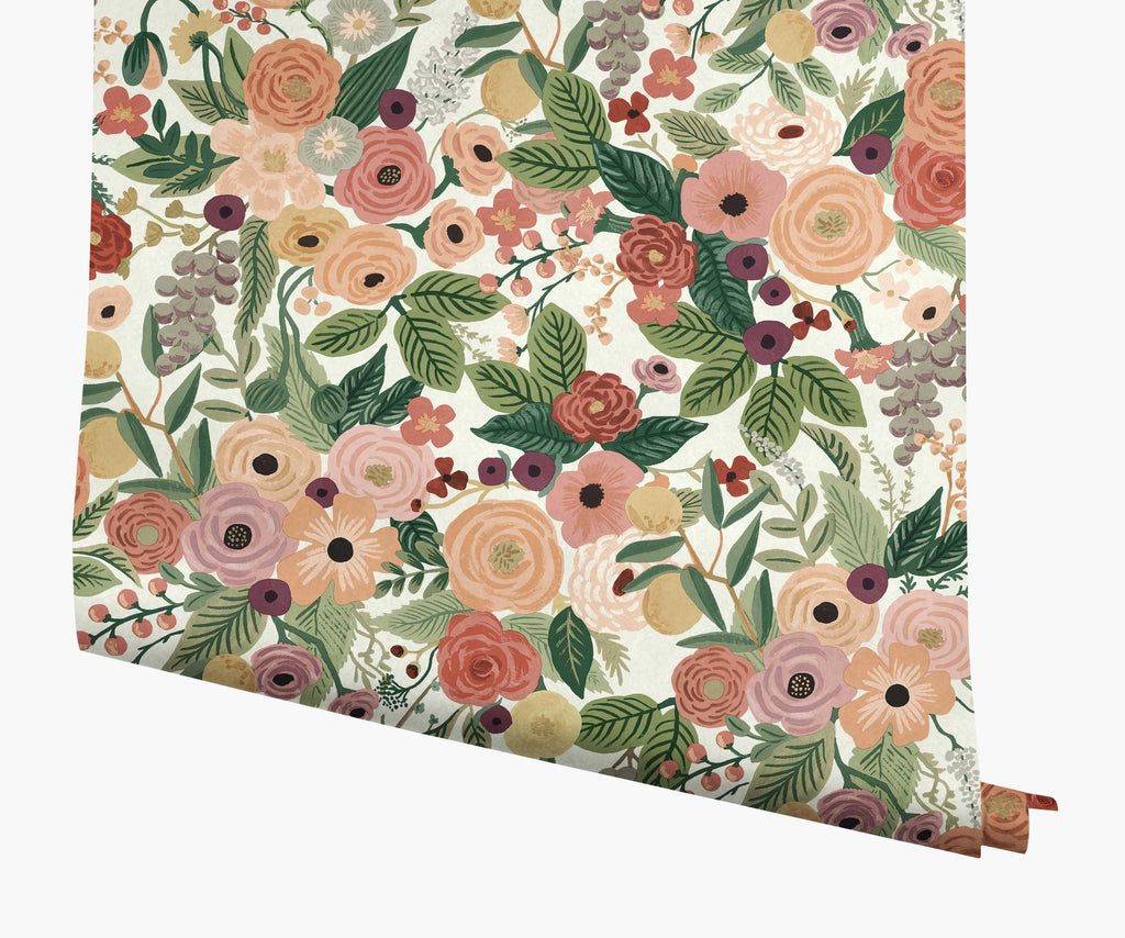 Cloverpaperco™ - Garden Party Wallpaper - Burgundy Multi