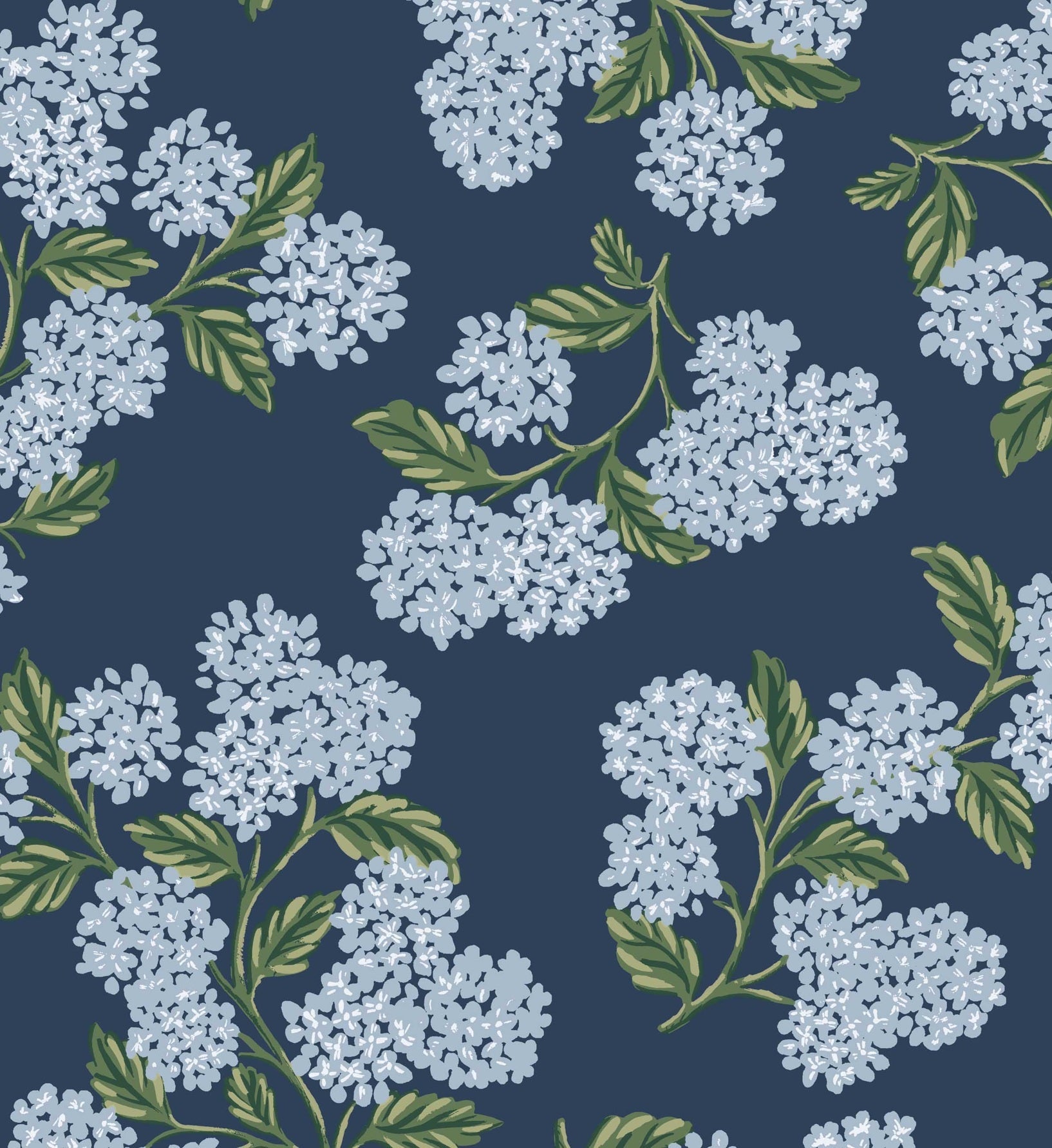 Cloverpaperco™ - Hydrangea Wallpaper - Navy