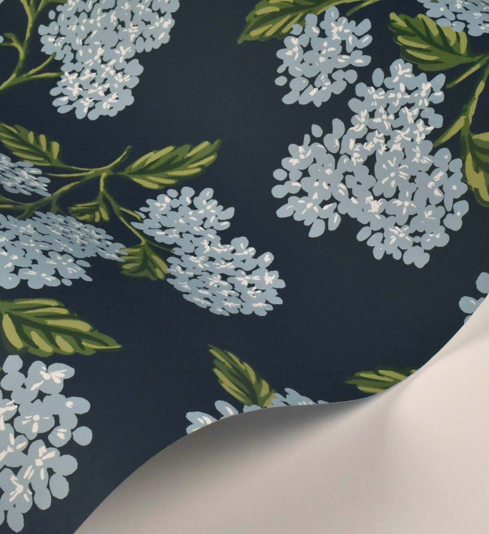 Cloverpaperco™ - Hydrangea Wallpaper - Navy
