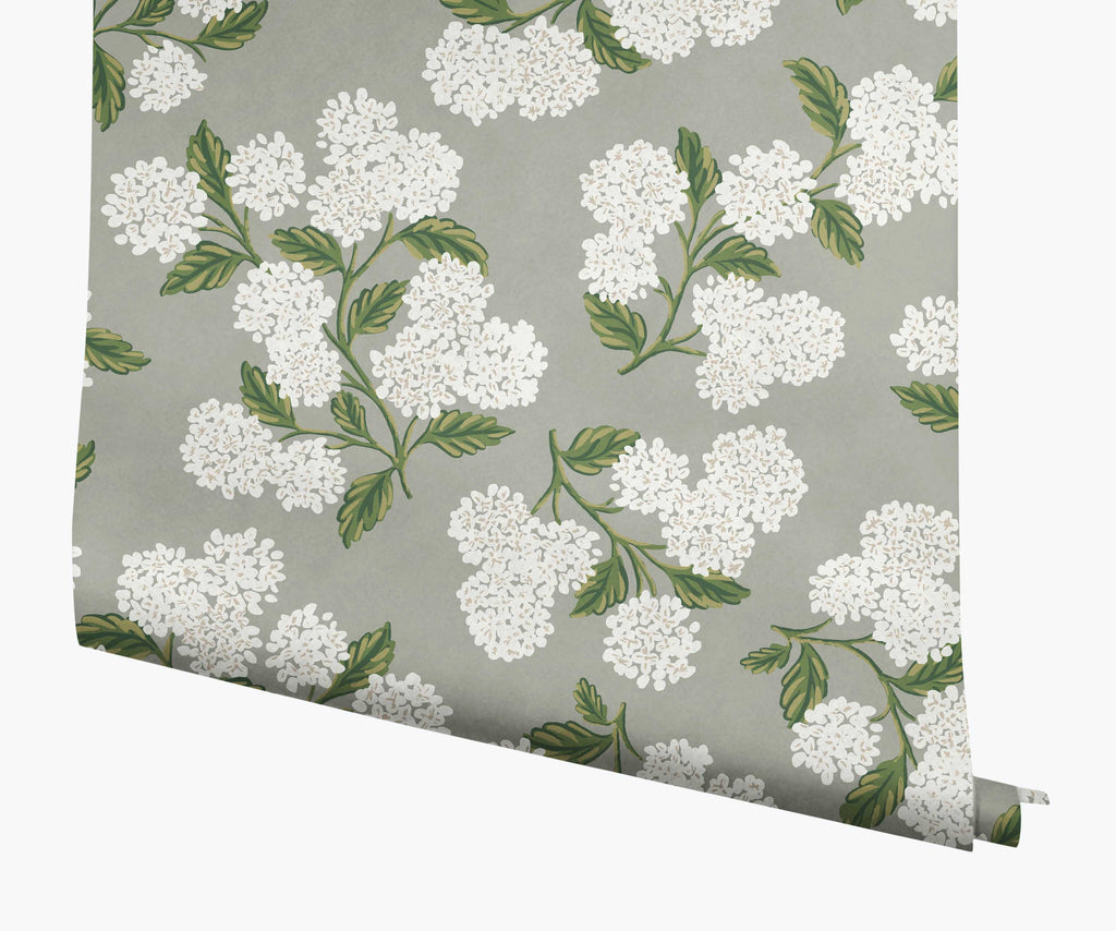 Cloverpaperco™ - Hydrangea Wallpaper - Grey