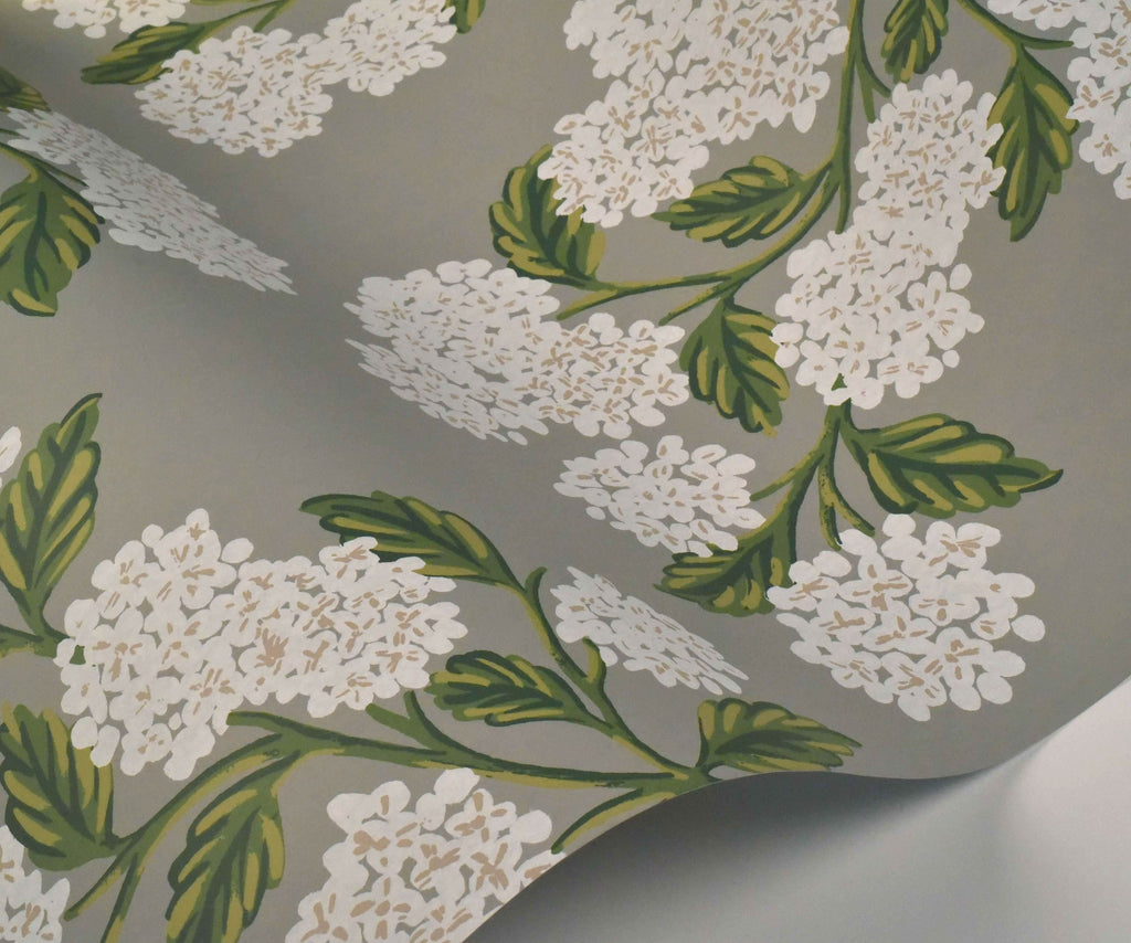Cloverpaperco™ - Hydrangea Wallpaper - Grey