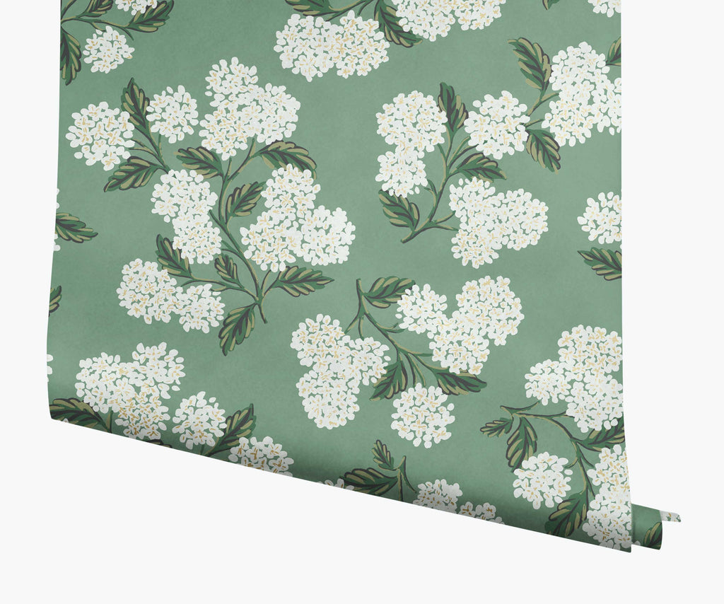 Cloverpaperco™ - Hydrangea Wallpaper - Jade