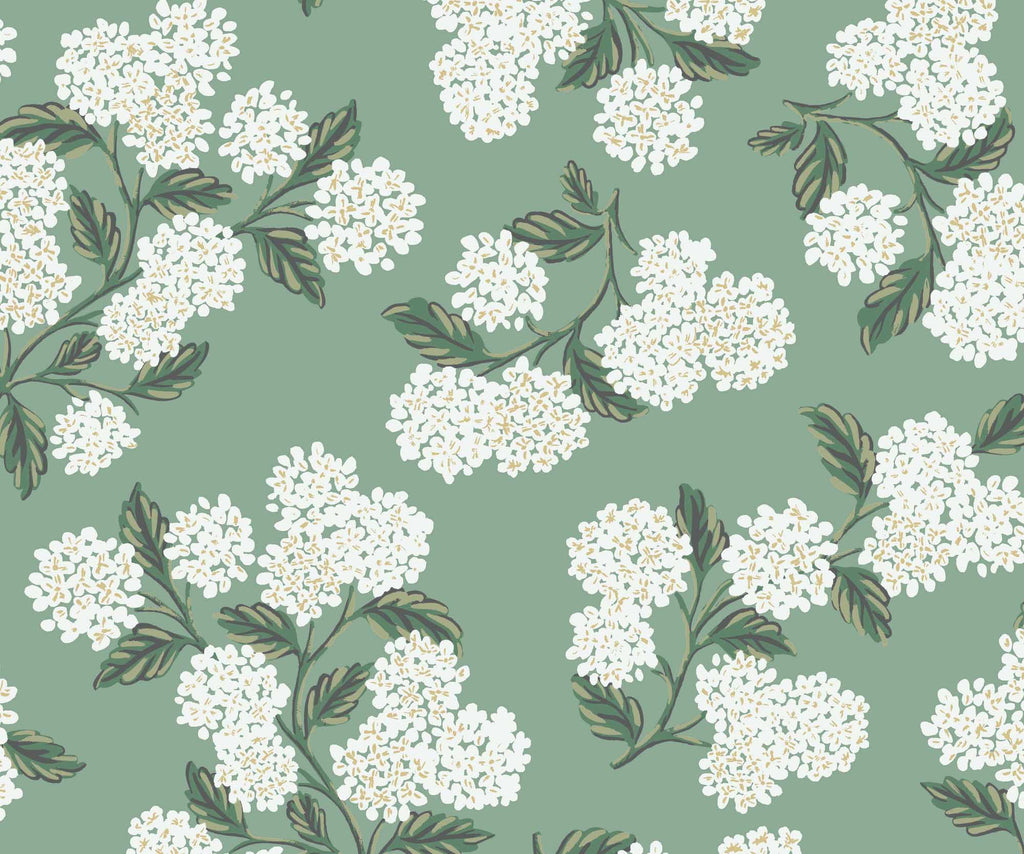 Cloverpaperco™ - Hydrangea Wallpaper - Jade