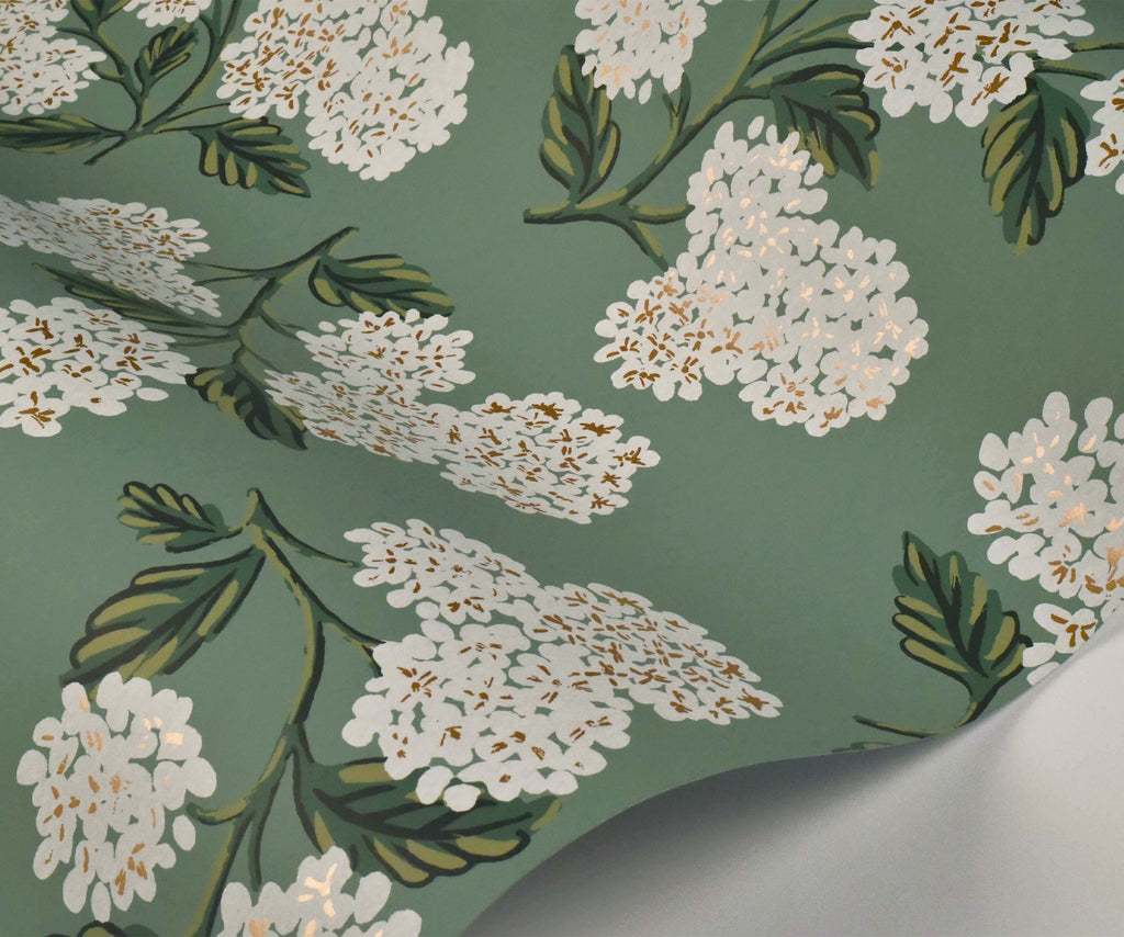 Cloverpaperco™ - Hydrangea Wallpaper - Jade