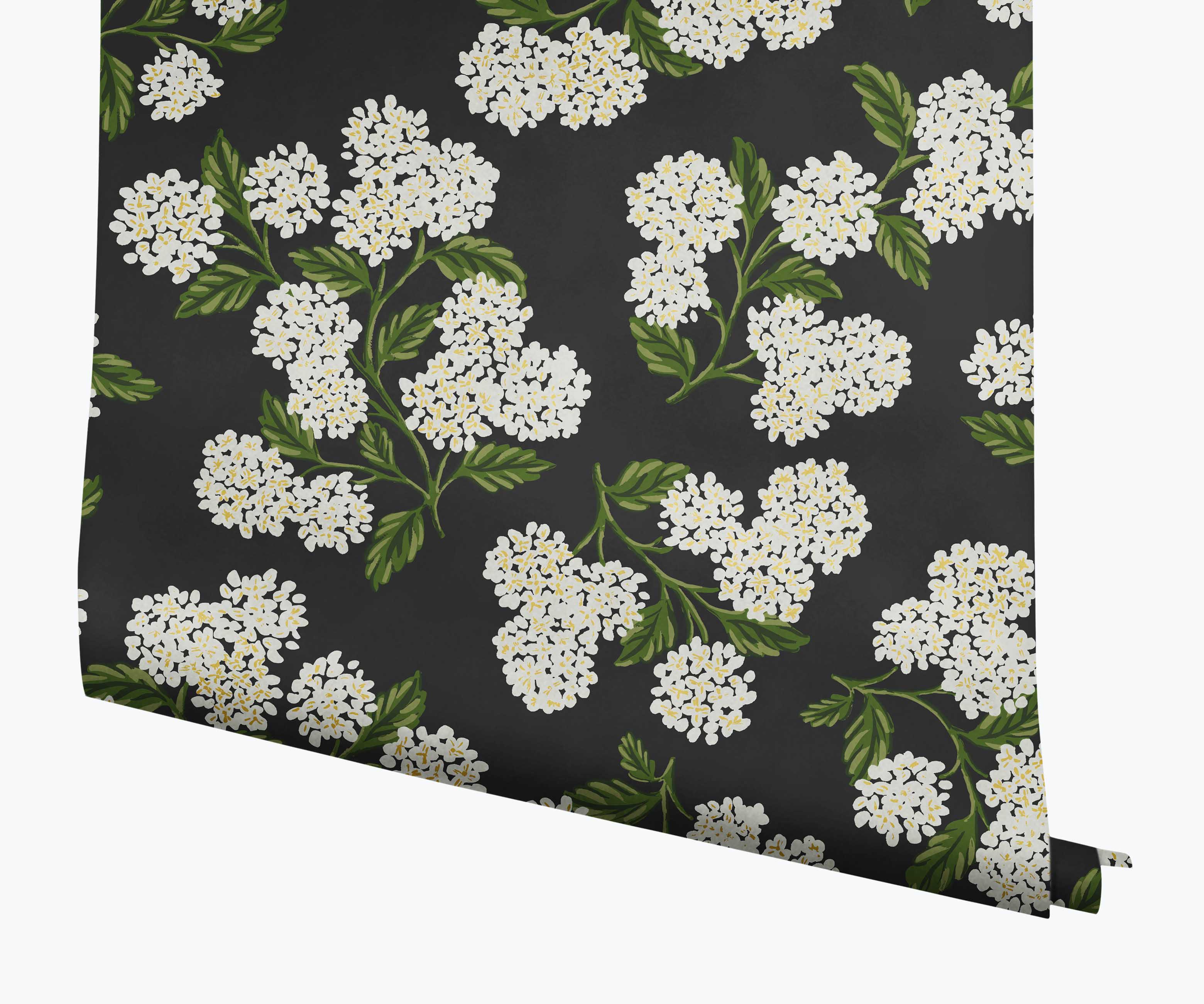 Cloverpaperco™ - Hydrangea Wallpaper - Black & White