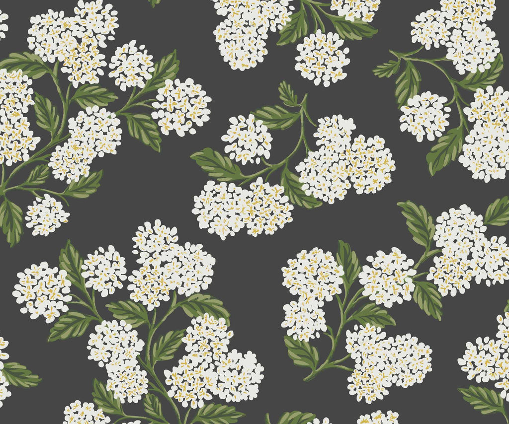 Cloverpaperco™ - Hydrangea Wallpaper - Black & White