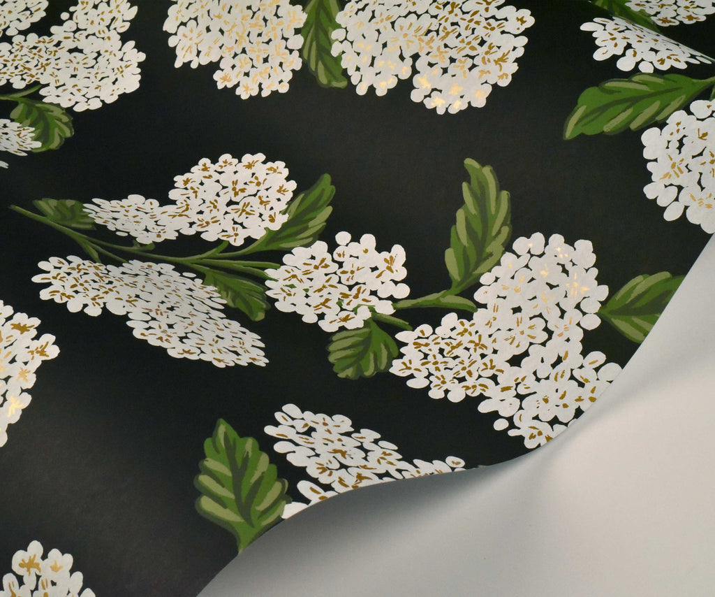 Cloverpaperco™ - Hydrangea Wallpaper - Black & White