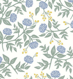 Cloverpaperco™ - Peonies Wallpaper - Periwinkle & Sage