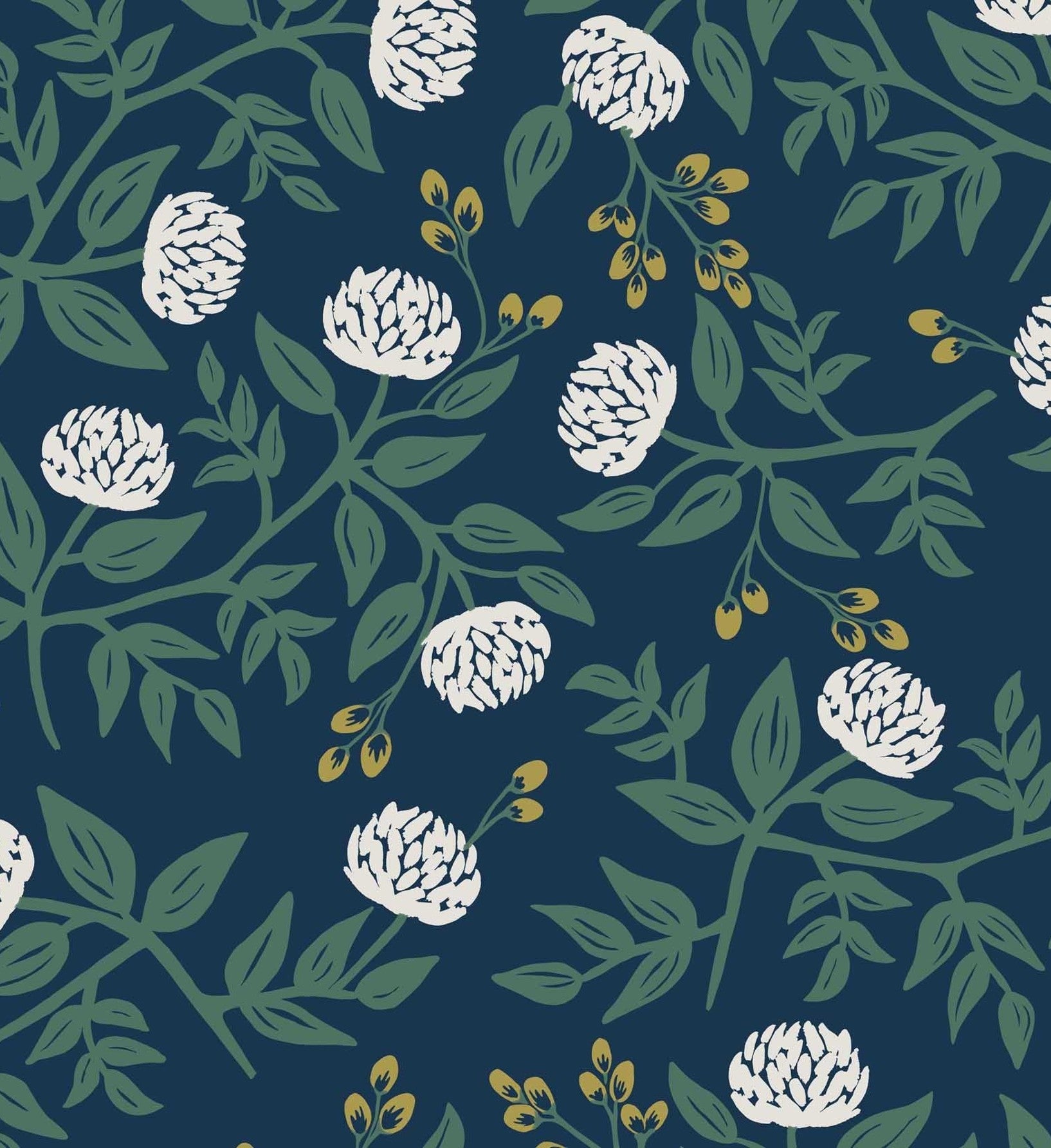 Cloverpaperco™ - Peonies Wallpaper - Navy