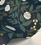 Cloverpaperco™ - Peonies Wallpaper - Navy