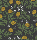 Cloverpaperco™ - Peonies Wallpaper - Black & Metallic Gold