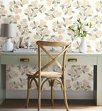 Cloverpaperco™ - Hydrangea Wallpaper - White & Blush