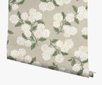 Cloverpaperco™ - Hydrangea Wallpaper - Linen