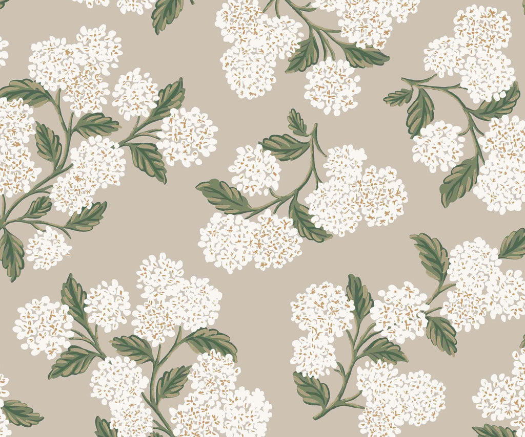 Cloverpaperco™ - Hydrangea Wallpaper - Linen
