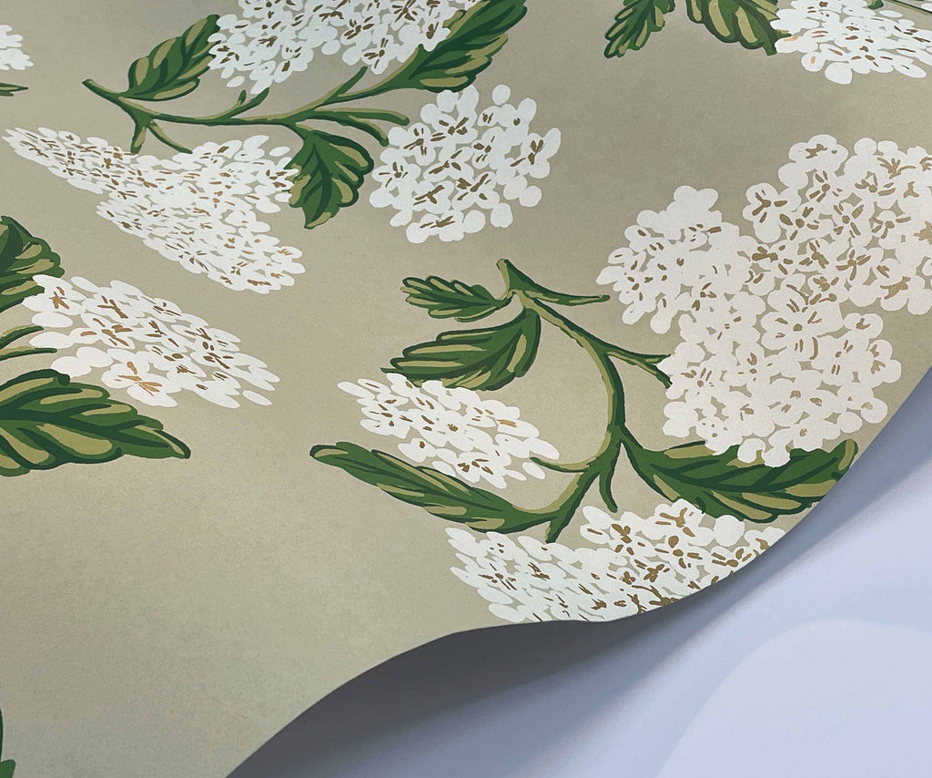 Cloverpaperco™ - Hydrangea Wallpaper - Linen
