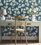 Cloverpaperco™ - Hydrangea Wallpaper - Teal