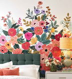 Cloverpaperco™ - Garden Party Wallpaper Mural - Rose Multi