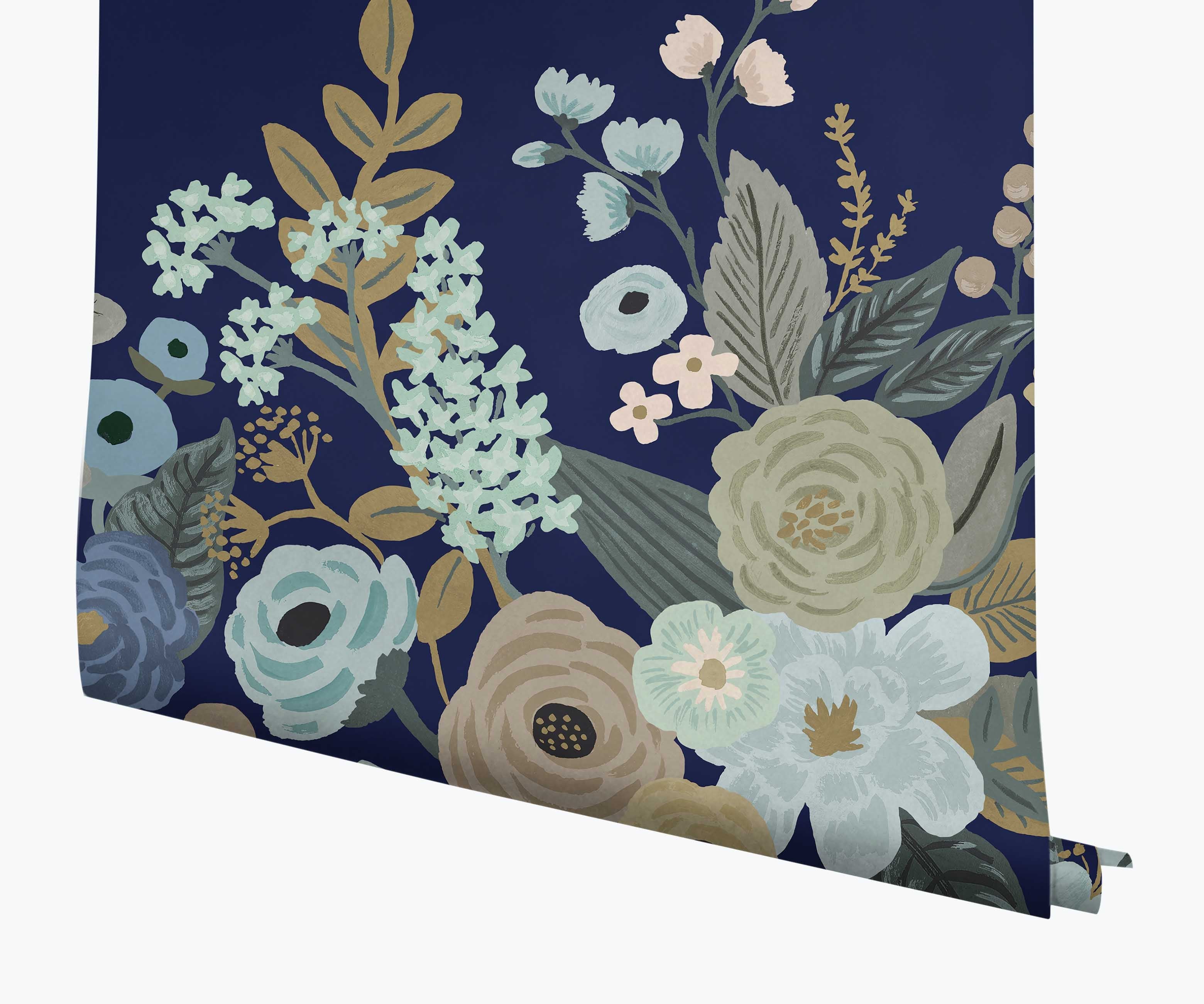 Cloverpaperco™ - Garden Party Wallpaper Mural - Navy