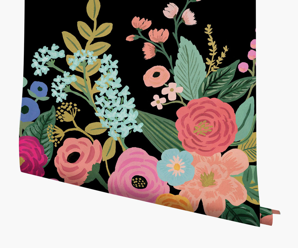 Cloverpaperco™ - Garden Party Wallpaper Mural - Black