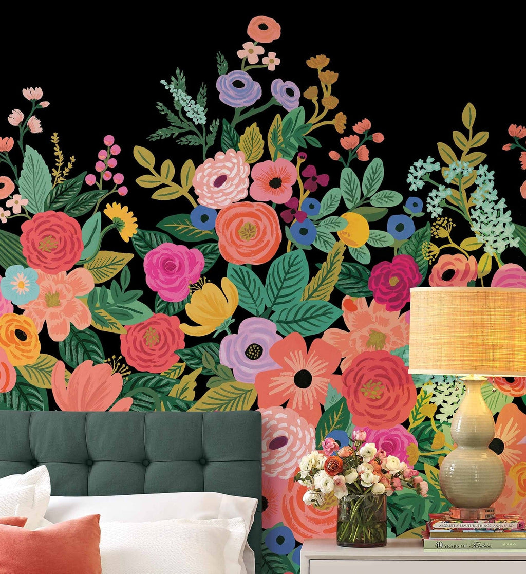 Cloverpaperco™ - Garden Party Wallpaper Mural - Black