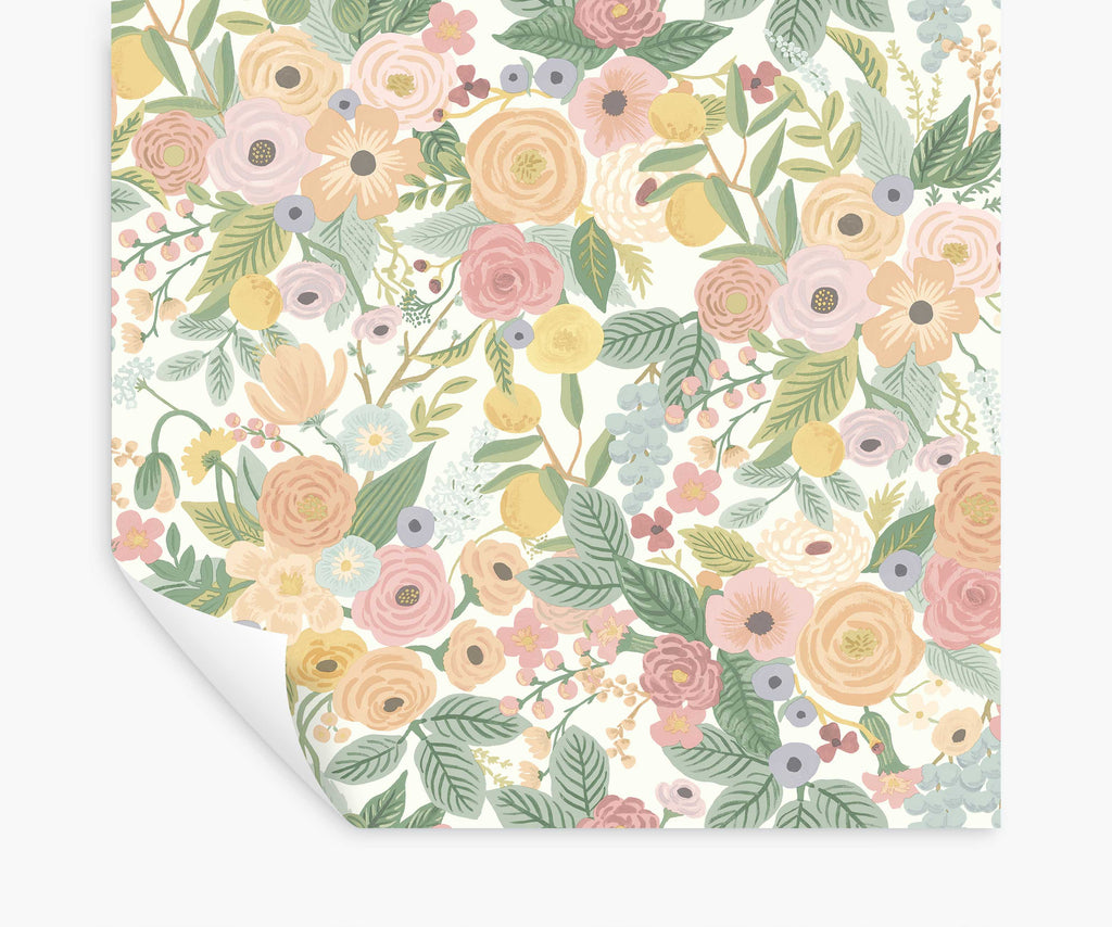 Cloverpaperco™ - Garden Party Peel & Stick Wallpaper - Pastel Multi