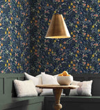 Cloverpaperco™ - Citrus Grove Peel & Stick Wallpaper - Navy